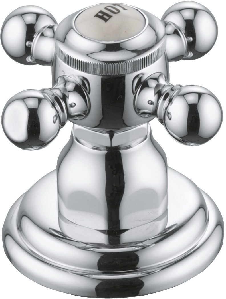 Kludi 1926 Seitenventil Markierung HOT, Badarmaturen, 518180520, chrom - chrom