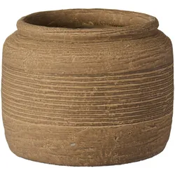 IB Laursen Topf Athen mit Rillen Sanddunkel, 17 cm, Ø 20,5 cm