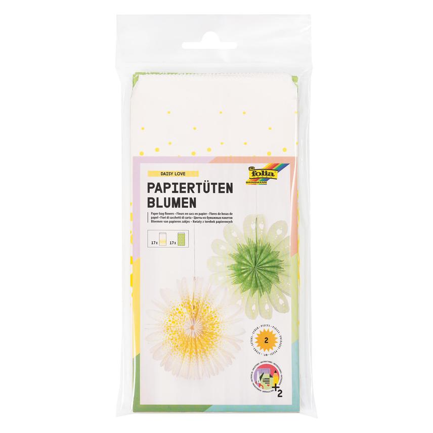 Folia Bastelset Papiertüten Blumen (21912)