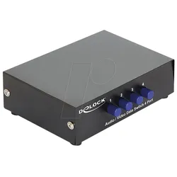 DELOCK 87637 - Switch, 4-port Audio / Video, manuell, bidirekt.