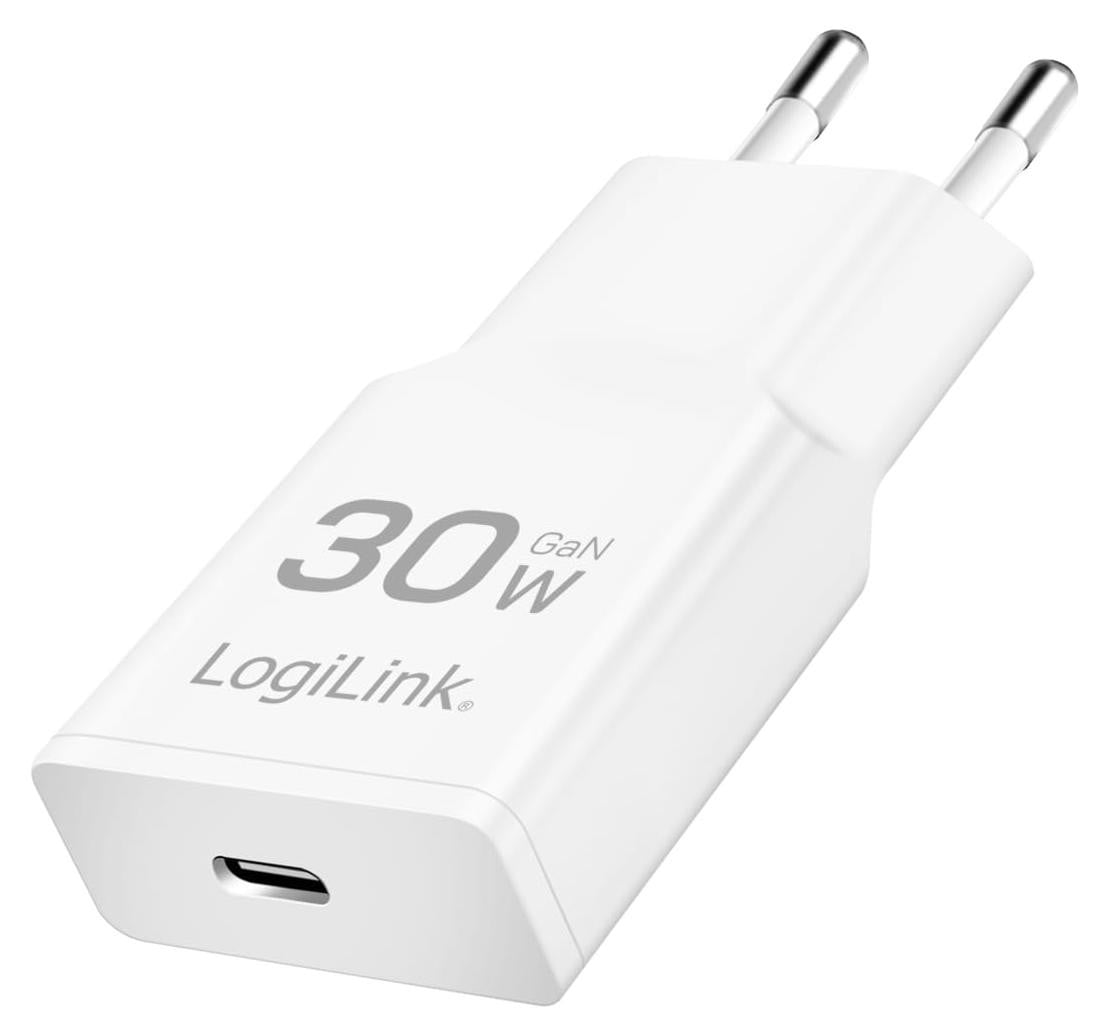 LogiLink PA0347 USB-stopcontactadapter met 1x USB-C (PD) 30 Watt, wit