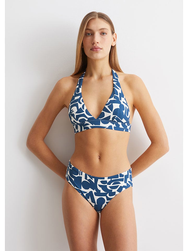 Marc O´Polo Bodywear Bikini-Hose in Blau/ Weiß - XL
