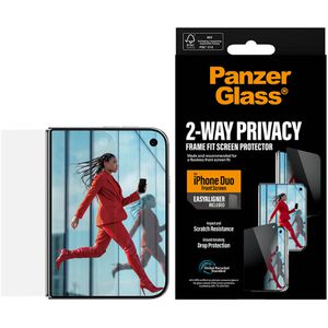 PanzerGlass Displayschutzfolie PG12437, Privacy, für Apple iPhone Duo, aus Hartglas