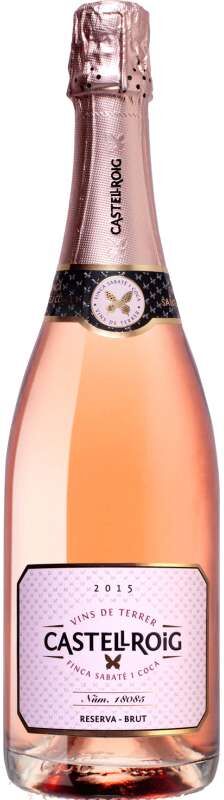 Castellroig Reserva Brut Rosat - Elegante vino espumoso rosado de Sabaté i Coca, ideal para brindar