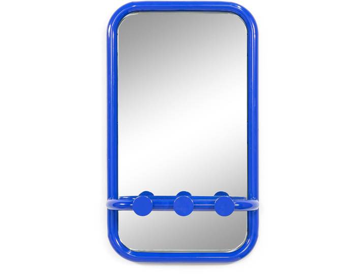 Spinder Design Garderobe Balder blau Stahl/Glas Rechteckig B 35 H 60 cm
