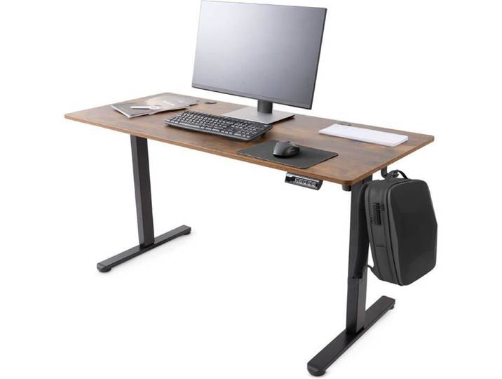 AREBOS Bureau à hauteur réglable électriquement 120x60 cm