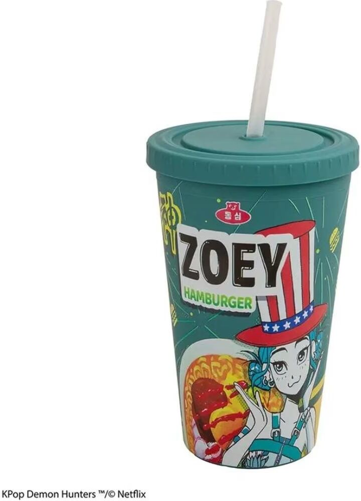 Cinereplicas Vaso Con Pajita Kpop Demon Hunters Zoey Hamburger Talla Única Unisex