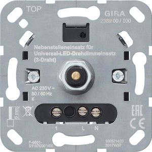 Gira Dimmer 238900 S 3000, Unterputz, für LED-, Halogen- und Glühlampen, Drehdimmer