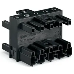 Wago 770-609 3-fach-Verteiler,5-polig,Kod. A,schwarz 770609  - 25 Stück