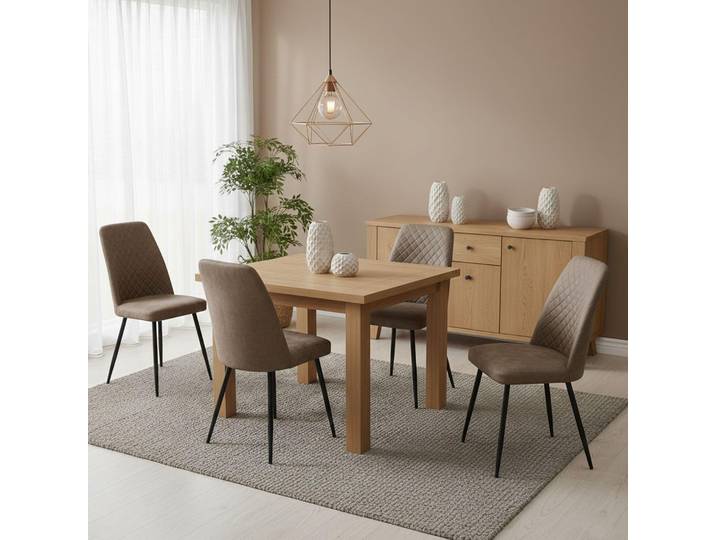 Vendone - ensemble de Chaises\, Marron\, 4 Chaises