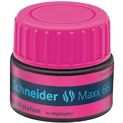 Schneider, Ersatzpatronen + Tintenfass, Textmarker-Refill-Station