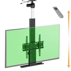 MonLines MLD780B TV Lift Deckenhalterung elektrisch, Hub 780mm, schwarz (32" - 55"), TV Ständer, Schwarz