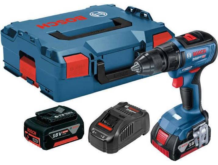 Perceuse-visseuse 18V 50 Nm - BOSCH - avec 2 batteries 18V 5.0Ah - chargeur - L.Boxx - 06019H5001