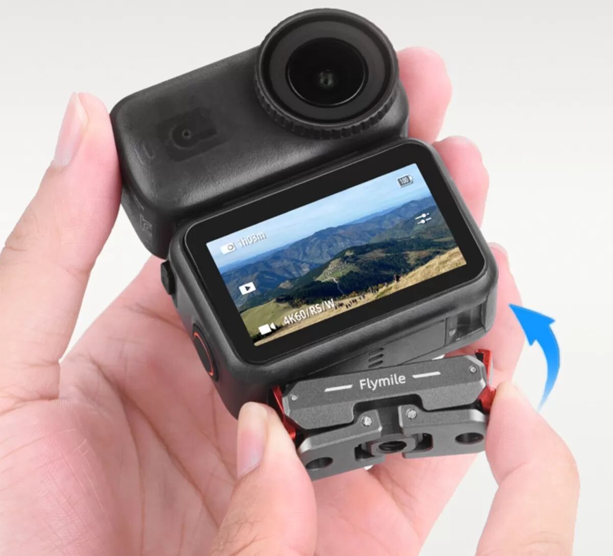 INF Base métallique magnétique à dégagement rapide compatible avec DJI Osmo Nano et Action 6, aluminium CNC, verrou magnétique,