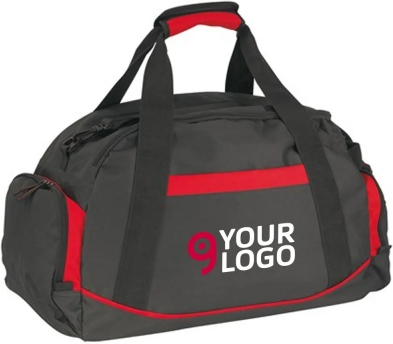 Borsa sportiva Dome nera 60x36x26cm con scomparto scarpe Personalizzate o neutre