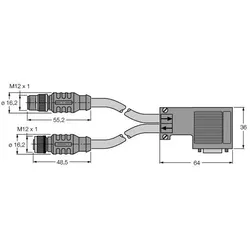 Turck PROFIBUS-Leitung RSSW D9S RKSW4551M1M