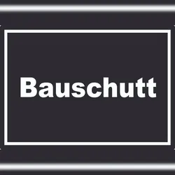 HB-Druck Bauschutt Mülltrennung Aufkleber mit Text A3 (297x420mm)