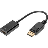 4K DisplayPort auf HDMI Adapter / Konverter schwarz