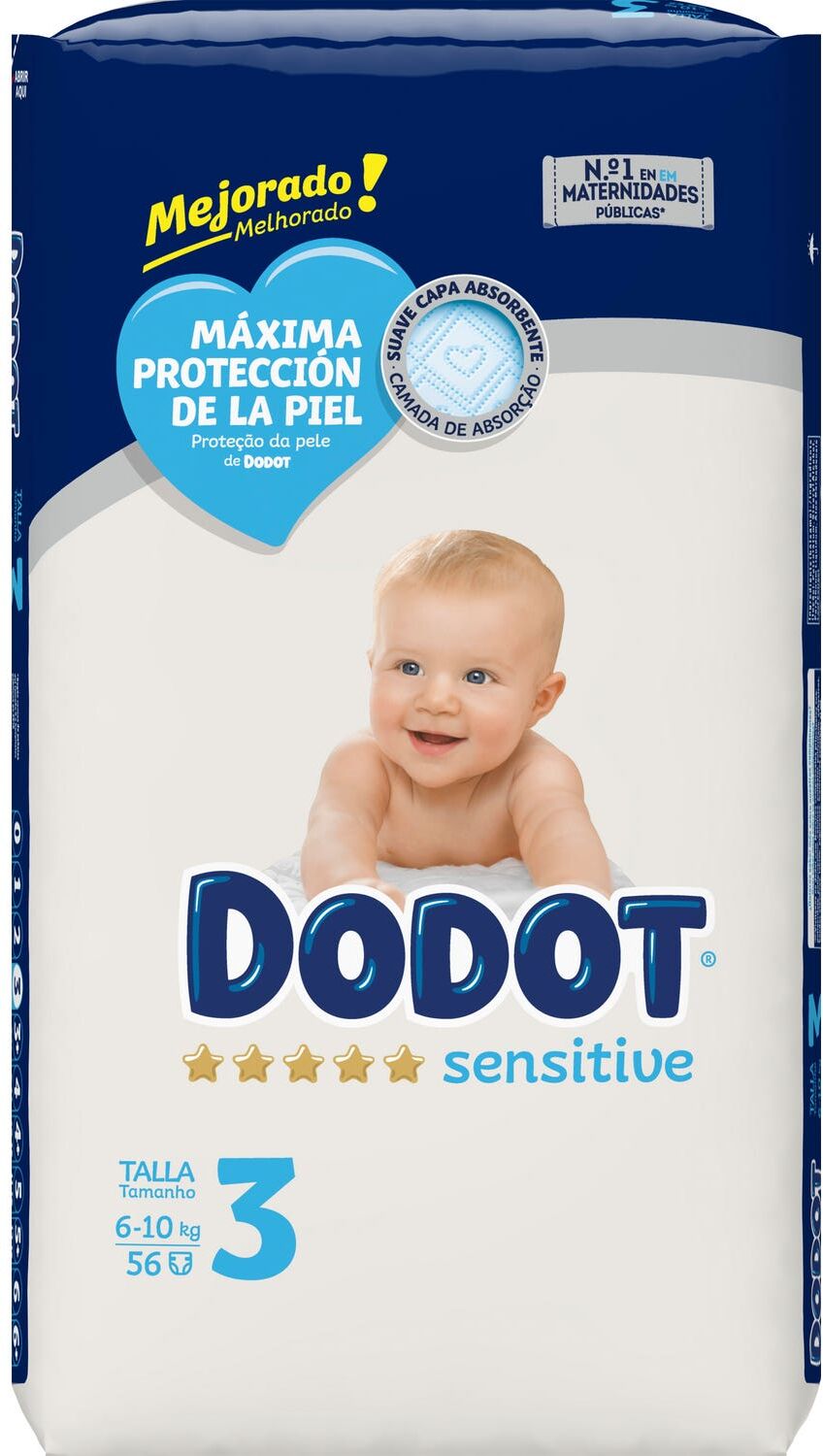 dodot Pañales Sensitive T3 56uds