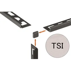 Schlüter Systems JOLLY-TSI Außenecke 90° Aluminium TSI - strukturbeschichtet elfenbein Höhe: 11 mm