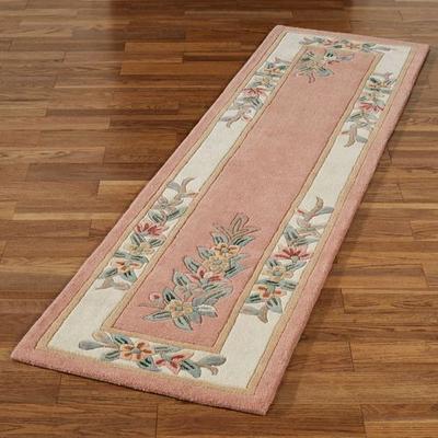 Touch of Class "Elegant Corner Floral II Rug Runner, 2'3"" x 11', Peach"