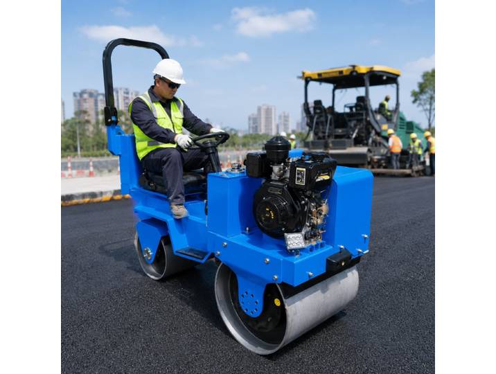 Compacteur routier autopropulsé, machine professionnelle personnalisée pour les projets routiers et de construction municipaux
