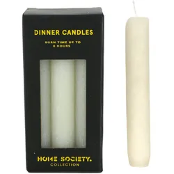 Rustic Dinner Candle S greige 6 Stück
