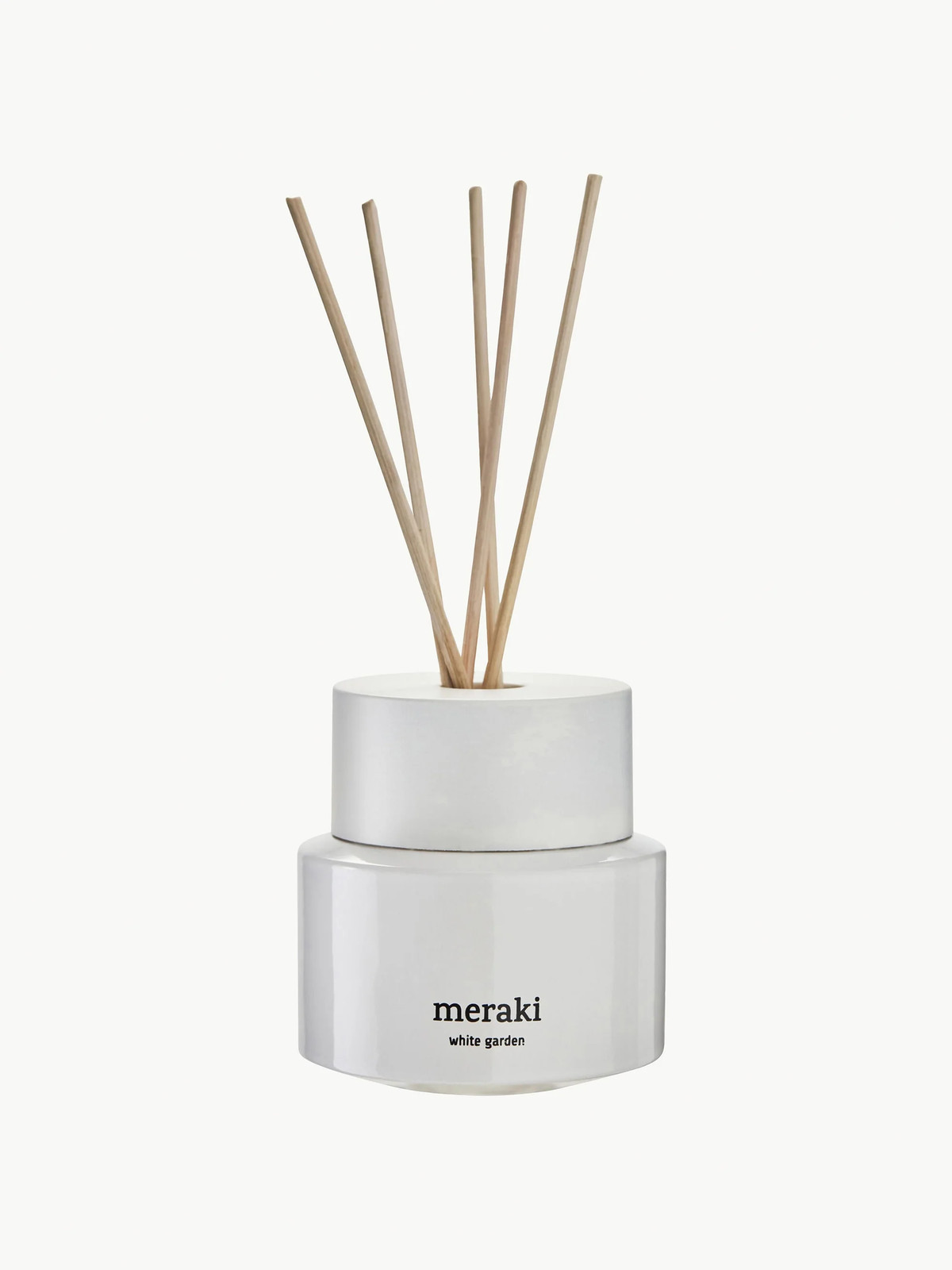 Meraki Diffuser White Garden met roos, cyclamen en cederhout, 100 ml, wit