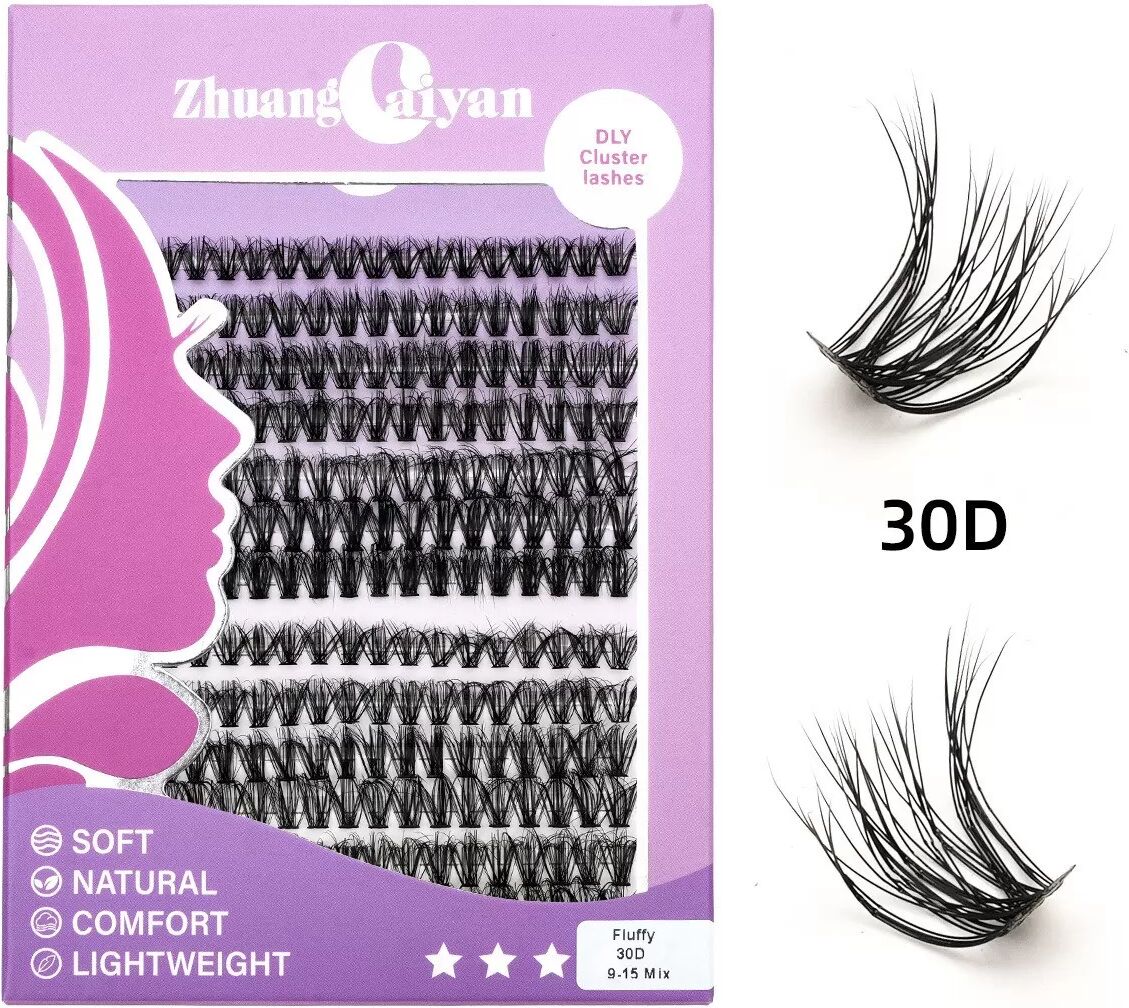 INF DIY 30D Flauschige Falsche Wimpern - Natürlicher Look, Einfache Anwendung