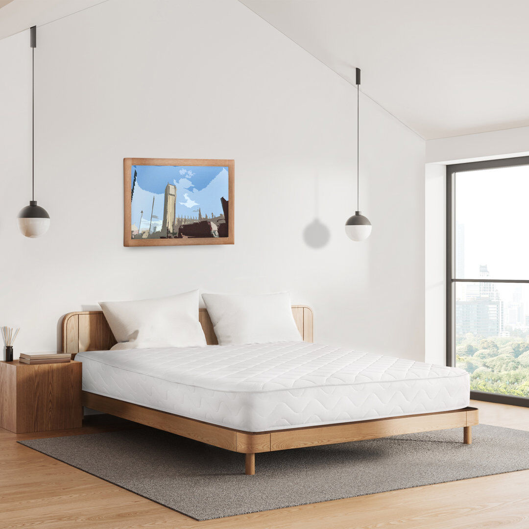 White Noise ChillFlex Single Mattress - 3ft Cooling Foam and Open Coil Design
