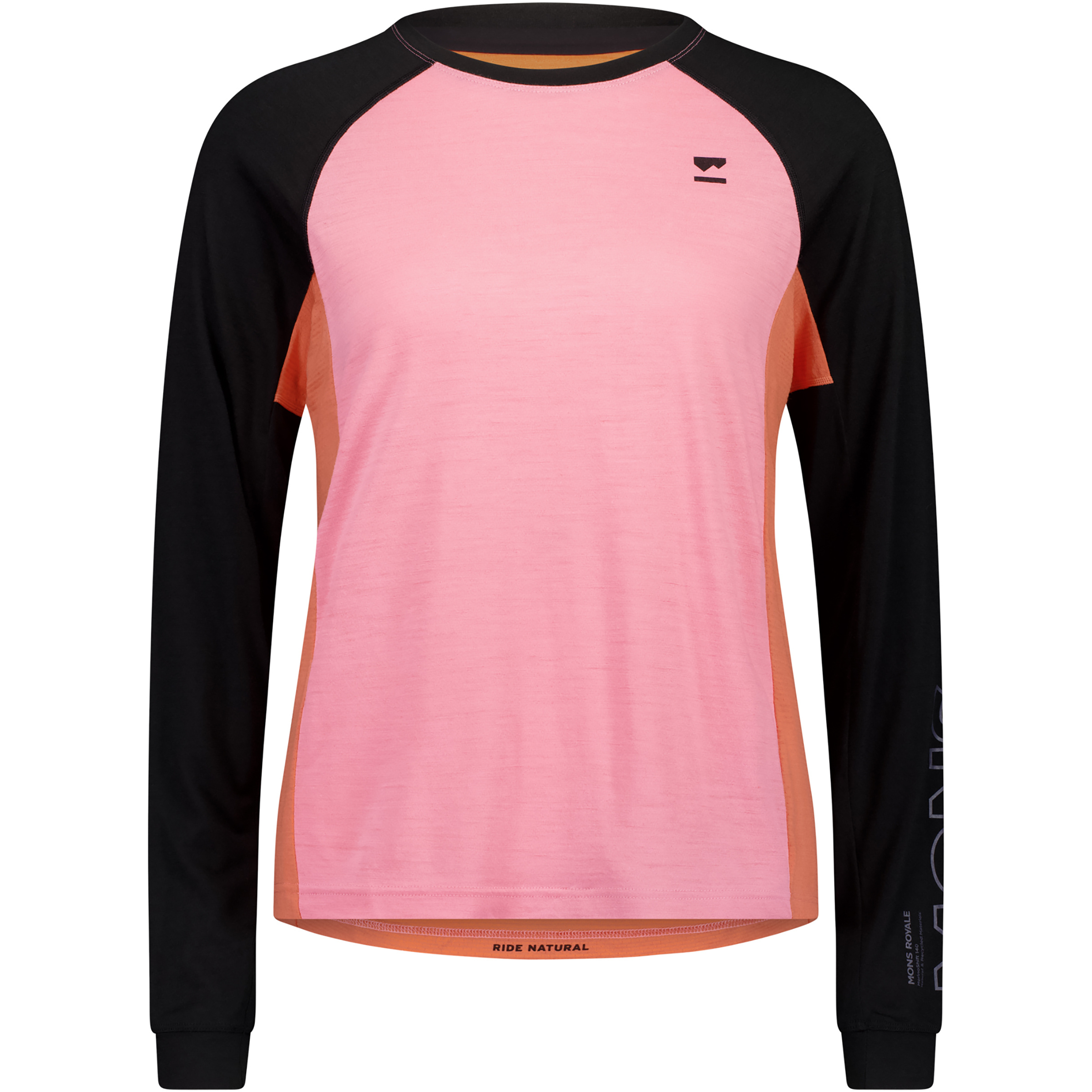 Mons Royale Tarn Merino Damen Longsleeves Merino rosa Größe L Mountainbike | Gravel Widerstandsfähig Merinowolle