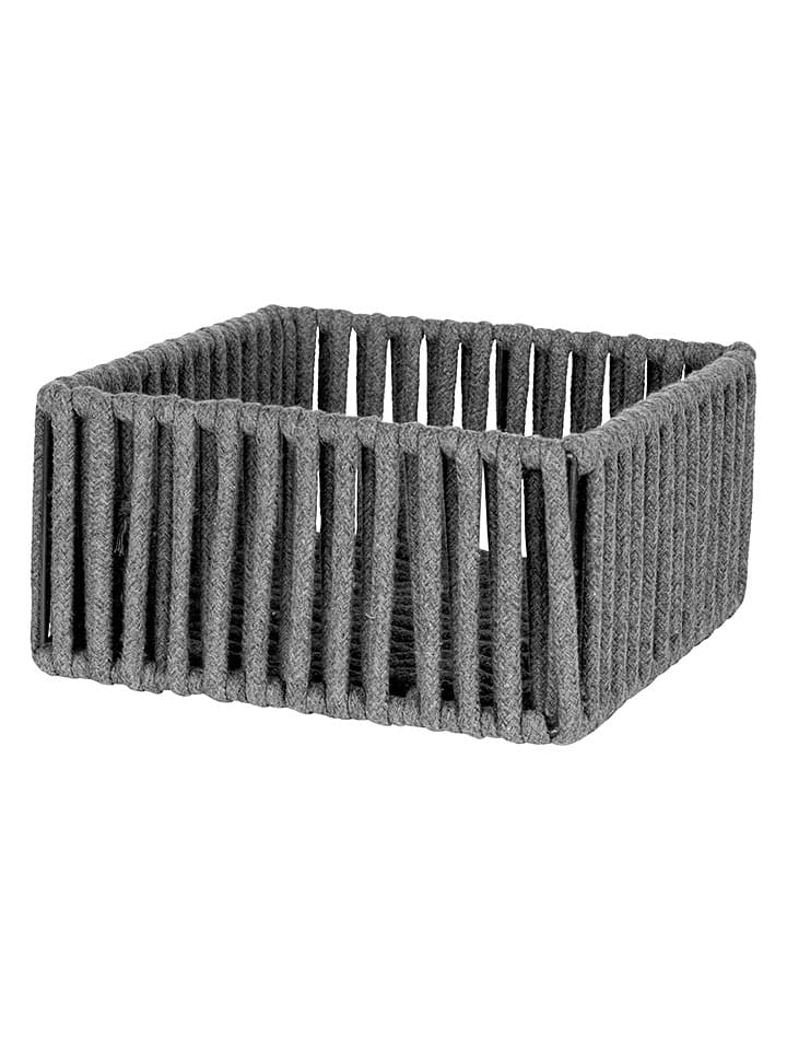 Schöner Wohnen Kollektion Badkorb "Zovo" in Grau - (B)20 x (H)10 x (T)20 cm - onesize
