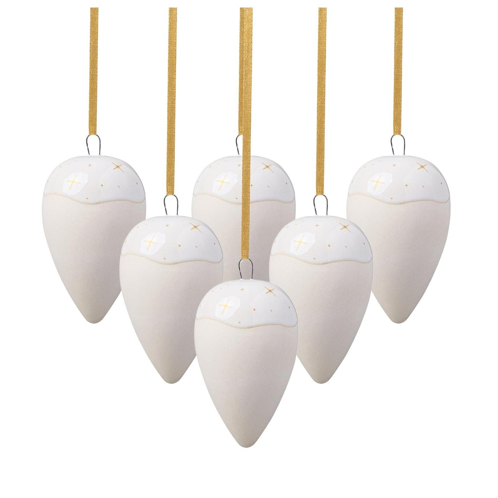 like. by Villeroy & Boch Ornamente Tropfen Winter Glow 6er Set