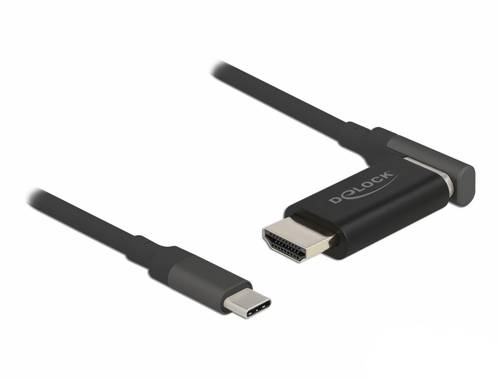 Delock USB / HDMI Anschlusskabel USB-C Stecker, HDMI-A Stecker 1.2m Schwarz 66685 4K UHD, vergoldete Steckkontakte USB-C Kabel