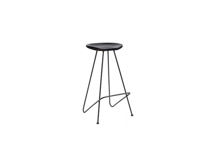 Tabouret de bar en bois noir, structure en fer - Nordal, OHIS - 4
