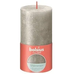 Bolsius, Kerzen, Shimmer Stump Candle 130x68 Champagne