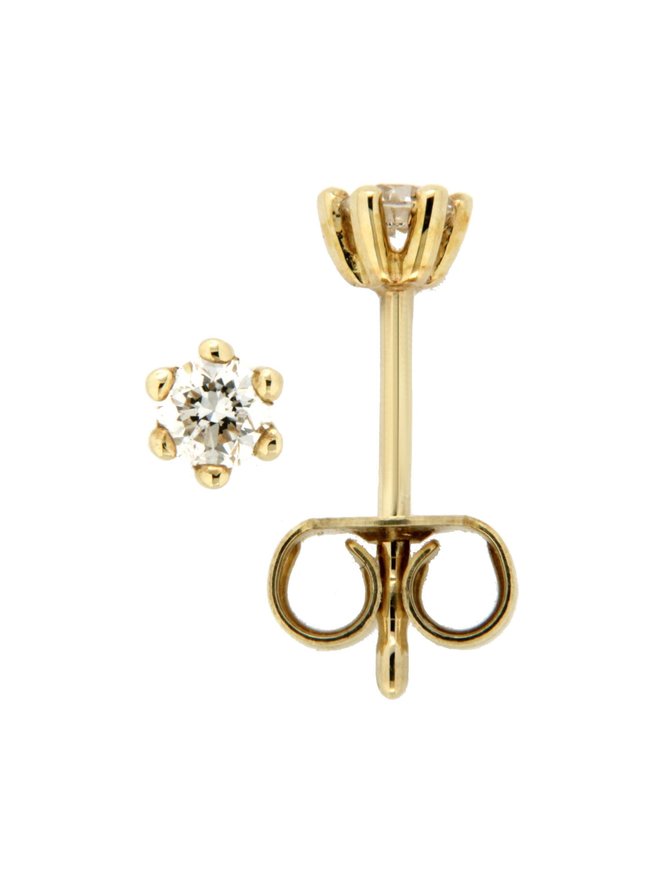 Orolino Ohrringe Gold 585 mit 2 natürlichen Brillanten zus. 0,25ct.
