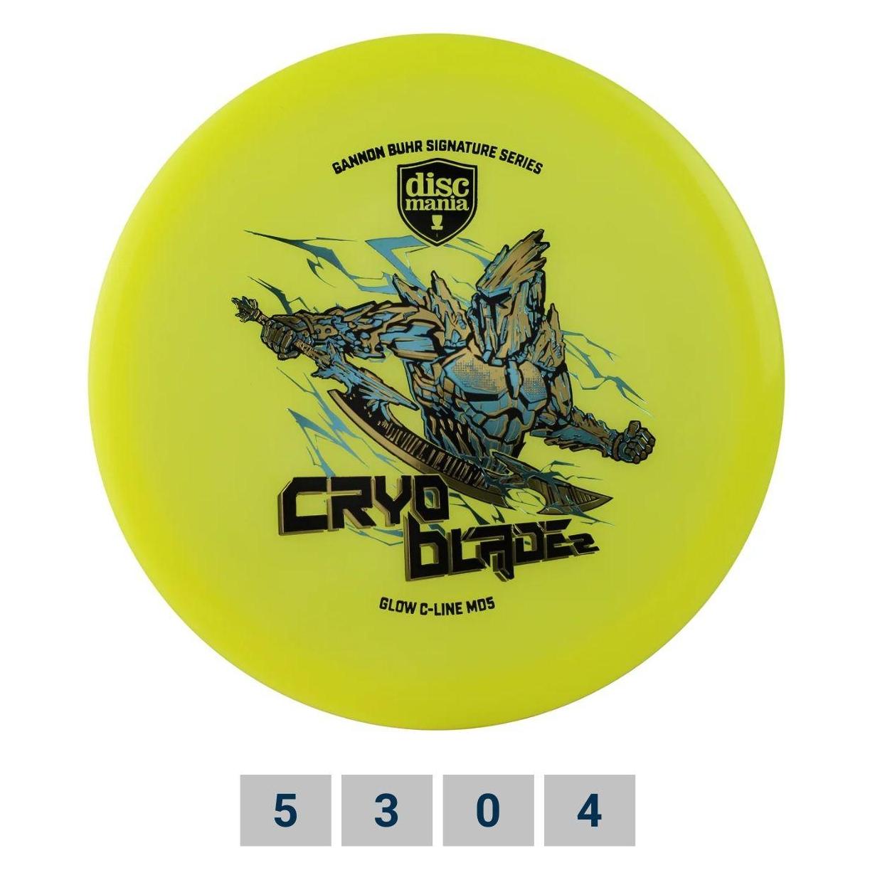 Solex Diskgolfo diskas Midrange Driver C-LINE GLOW MD5 Gannon Buhr Signature - Cryo Blade 2 (74052400)