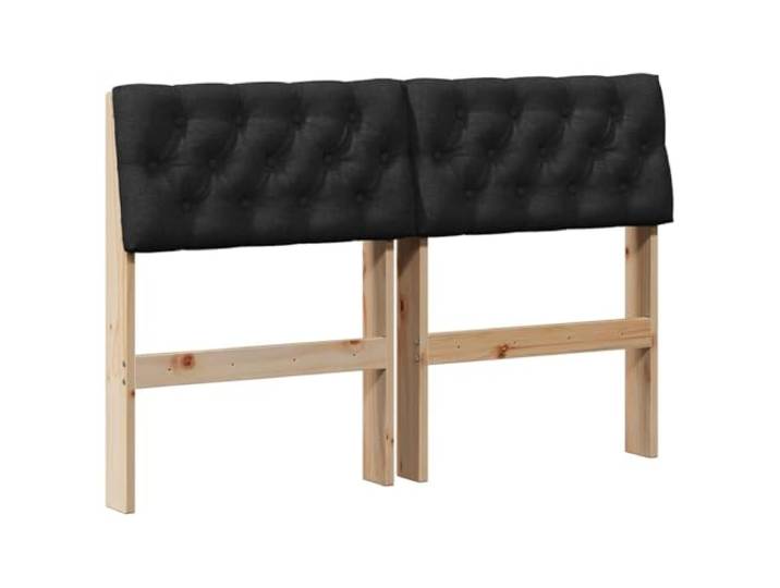 KTHLBRH Kopfteil gepolstert, schwarz, 120 cm, aus massivem Kiefernholz Luxuriöser Stoff, robuste Struktur, einfache Reinigung, extra Komfort, vielseitiges Design, minimalistischer Stil