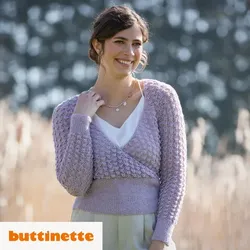 Strickanleitung – Pullover in Wickeloptik aus Woll Butt Inessa