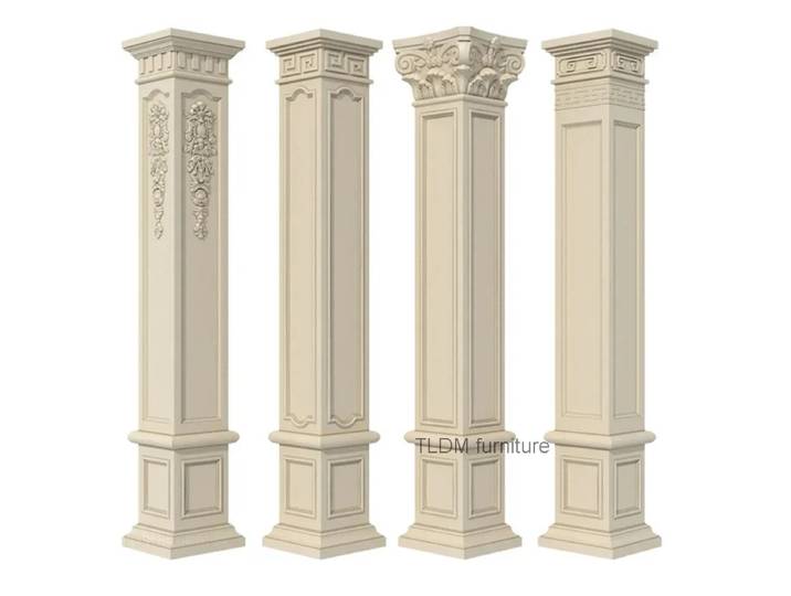 Moule de tête de colonne carrée créative pour colonnes romaines, modèle de construction en plastique européen, conception pratique, moule de jetée carrée pour porte A