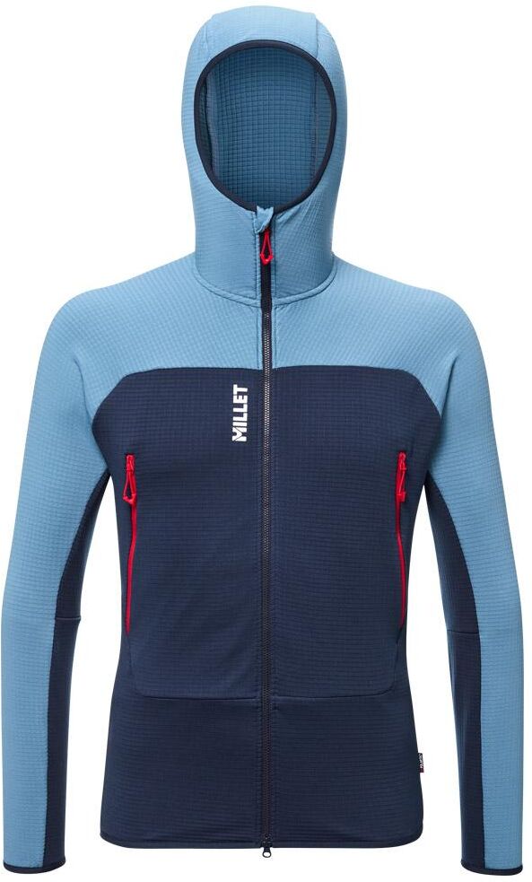 Millet  - Fusion Grid Hoodie Coronet Blue Saphir - S - Polaire