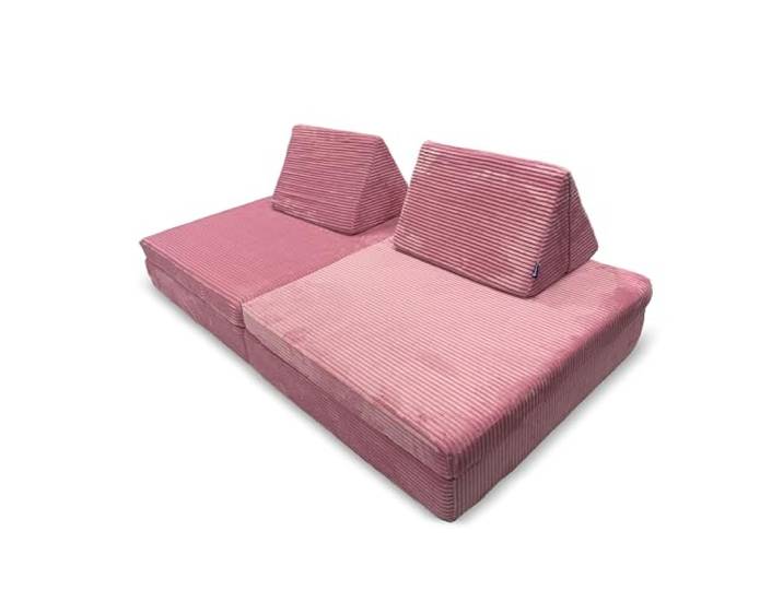 Bruni Spielsofa Cord für Kinder in Pink - großes XXL-Sofa fürs Kinderzimmer, Schlafsofa mit abnehmbarem, flauschigem Cord-Bezug, in Österreich entwickelt