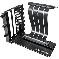 Montech Vertikales GPU Mounting Kit, PCIe 4.0 Riser-Kabel (schwarz, 20cm), PC Gehäuse Zubehör