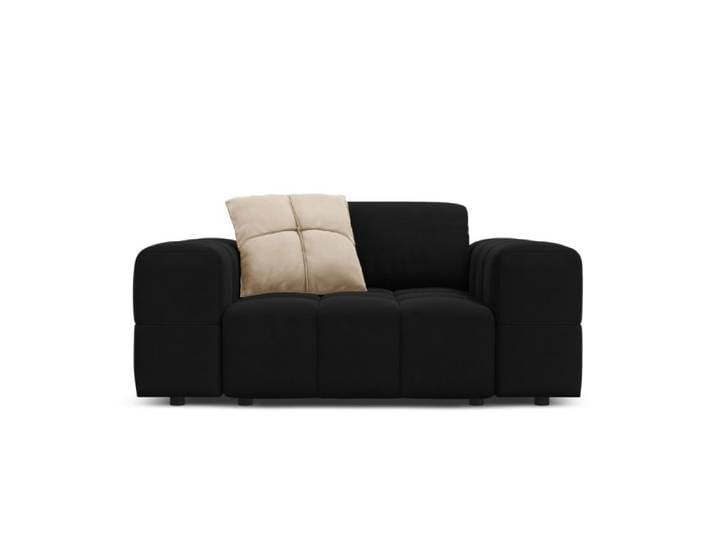 Fauteuil en tissu velours noir