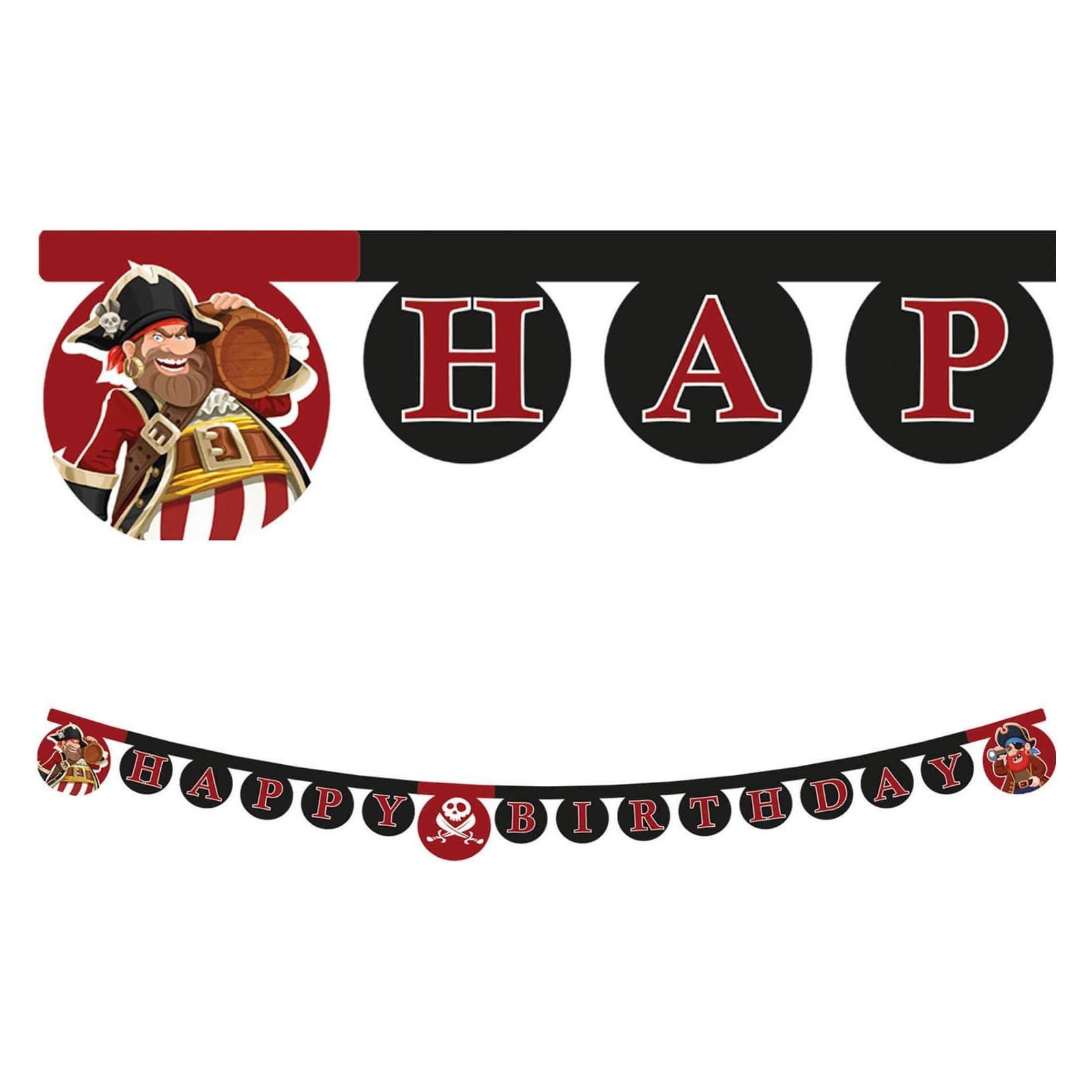 Magni Papierbanner Happy Birthday Pirat FSC-Mix (1 Stk.) (32834438)