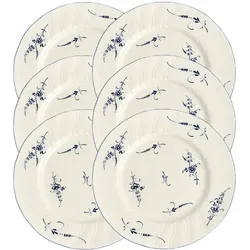 Villeroy & Boch Vieux Luxembourg Speiseteller, Teller, Blau, Mehrfarbig, Weiss