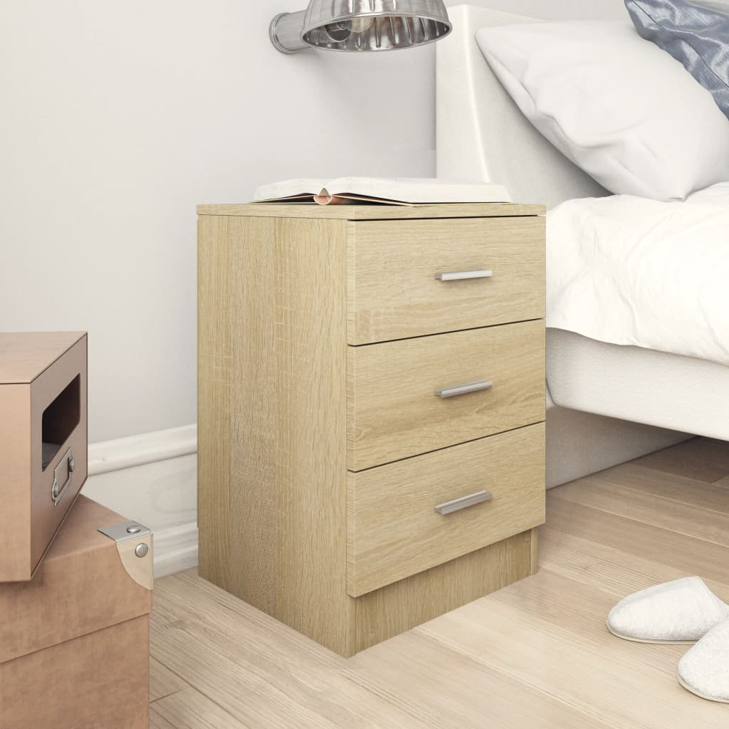 Ebern Designs Tryphena 38cm W Particle Board / Chipboard Bedside Table Brown 56cm H X 38cm W X 35cm D