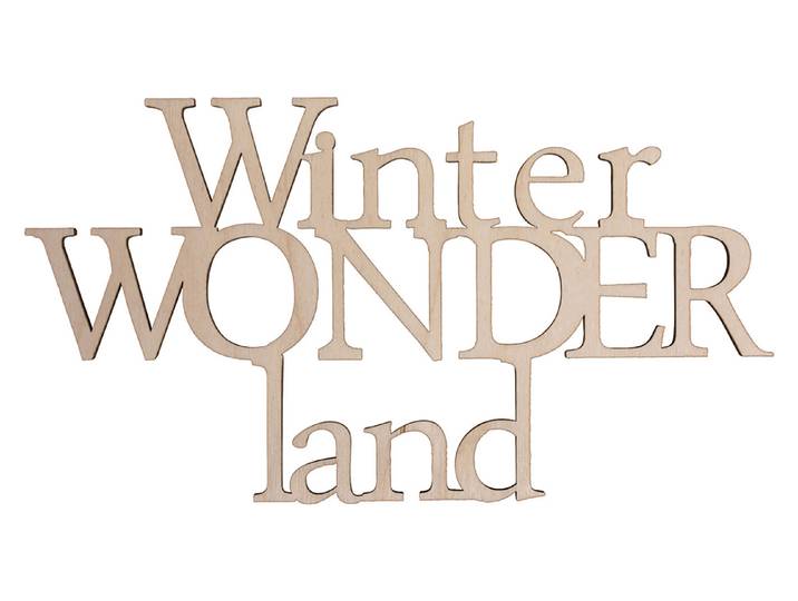 Rayher Holzschrift Winterwonderland 22 × 11.9 cm