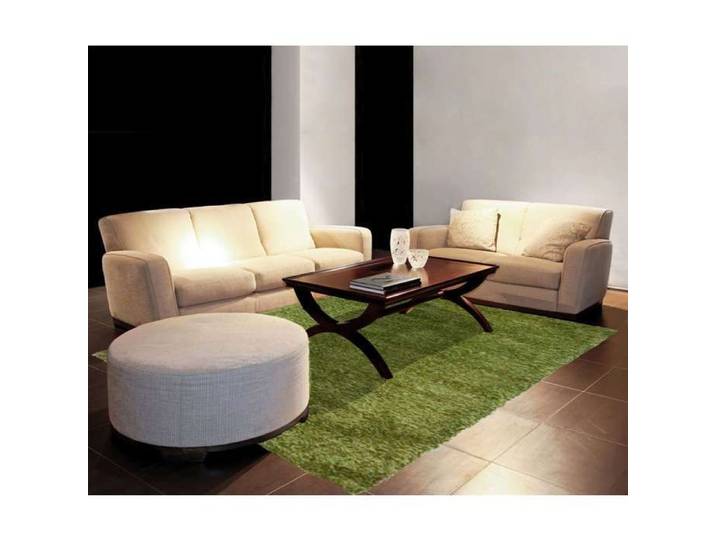 Tapis à poils longs toucher soyeux vert 160x230